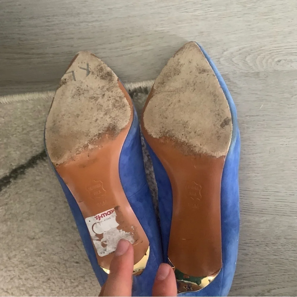 Tory Burch Heels Elane Suede Pumps in Blue